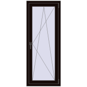 OPTIMUM REHAU EURO 70 550x1500 mm BLACK_BROWN two-sided