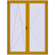 ALU STANDARD 72 1500x2000 mm RAL 1005 Honey yellow two-sided