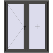 BASE REHAU EURO 60 1300x1500 mm BASALT_GREY two-sided