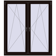 OPTIMUM REHAU EURO 70 1400x1600 mm BLACK_BROWN two-sided OPTIMUM REHAU EURO 70 1400x1600 mm BLACK_BROWN two-sided