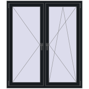 BASE REHAU EURO 60 1300x1500 mm BLACK_COOL_110L-2 two-sided BASE REHAU EURO 60 1300x1500 mm BLACK_COOL_110L-2 two-sided