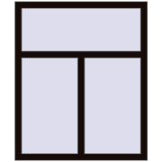 REHAU ARTEVO 1000x1200 mm BLACK_BROWN two-sided