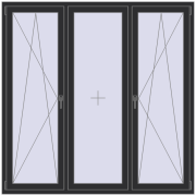 ENERGY-SAVING REHAU SYNEGO MD 1800x1800 mm ANTHRACITE_GREY_GLATT two-sided ENERGY-SAVING REHAU SYNEGO MD 1800x1800 mm ANTHRACITE_GREY_GLATT two-sided