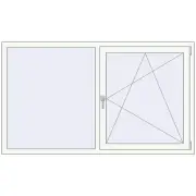 BASE REHAU EURO 60 1800x1050 mm RAL 9016 Traffic white two-sided