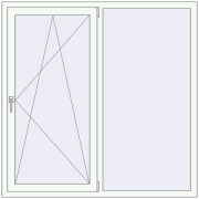 BASE REHAU EURO 60 1500x1500 mm RAL 9016 Traffic white two-sided