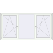 REHAU BRILLANT DESIGN 2350x1200 mm RAL 9016 Traffic white two-sided