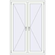 OPTIMUM REHAU EURO 70 1100x1700 mm RAL 9016 Traffic white two-sided