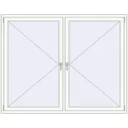 ENERGY-SAVING REHAU SYNEGO MD 1900x1500 mm RAL 9016 Traffic white two-sided ENERGY-SAVING REHAU SYNEGO MD 1900x1500 mm RAL 9016 Traffic white two-sided