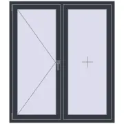 BASE REHAU EURO 60 1300x1500 mm ANTHRACITE_GREY_STRUKTURAL two-sided BASE REHAU EURO 60 1300x1500 mm ANTHRACITE_GREY_STRUKTURAL two-sided