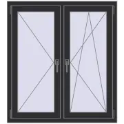 OPTIMUM REHAU EURO 70 1050x1160 mm ANTHRACITE_GREY_GLATT two-sided OPTIMUM REHAU EURO 70 1050x1160 mm ANTHRACITE_GREY_GLATT two-sided