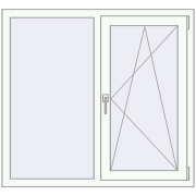 OPTIMUM REHAU EURO 70 1200x1100 mm RAL 9016 Traffic white two-sided OPTIMUM REHAU EURO 70 1200x1100 mm RAL 9016 Traffic white two-sided