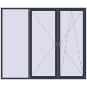 OPTIMUM REHAU EURO 70 2500x2100 mm ANTHRACITE_GREY_STRUKTURAL two-sided OPTIMUM REHAU EURO 70 2500x2100 mm ANTHRACITE_GREY_STRUKTURAL two-sided