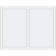 BASE REHAU EURO 60 1400x1100 mm RAL 9016 Traffic white two-sided