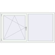 BASE REHAU EURO 60 1800x1000 mm RAL 9016 Traffic white two-sided