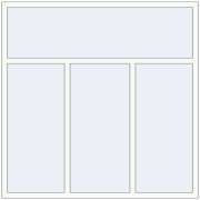 REHAU ARTEVO 1800x1800 mm RAL 9016 Traffic white two-sided REHAU ARTEVO 1800x1800 mm RAL 9016 Traffic white two-sided