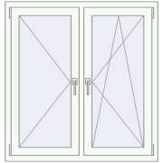Ferestre 1050x1160 mm OPTIMUM REHAU EURO 70 RAL 9016 Traffic white two-sided