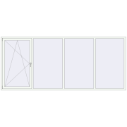 OPTIMUM REHAU EURO 70 3500x1500 mm RAL 9016 Traffic white two-sided