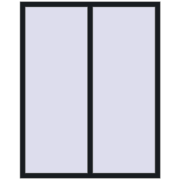 BASE REHAU EURO 60 1350x1700 mm BLACK_COOL_110L-2 two-sided