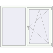 REHAU ARTEVO 1460x1160 mm RAL 9016 Traffic white two-sided