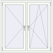 OPTIMUM REHAU EURO 70 1150x1250 mm RAL 9016 Traffic white two-sided OPTIMUM REHAU EURO 70 1150x1250 mm RAL 9016 Traffic white two-sided