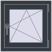 OPTIMUM REHAU EURO 70 550x550 mm ANTHRACITE_GREY_STRUKTURAL two-sided OPTIMUM REHAU EURO 70 550x550 mm ANTHRACITE_GREY_STRUKTURAL two-sided