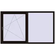 REHAU ARTEVO 2000x1200 mm BLACK_BROWN two-sided