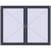 ENERGY-SAVING REHAU SYNEGO MD 1900x1500 mm ANTHRACITE_GREY_STRUKTURAL two-sided ENERGY-SAVING REHAU SYNEGO MD 1900x1500 mm ANTHRACITE_GREY_STRUKTURAL two-sided