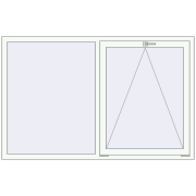 BASE REHAU EURO 60 1800x1150 mm RAL 9016 Traffic white two-sided