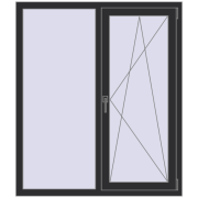 BASE REHAU EURO 60 1200x1400 mm ANTHRACITE_GREY_GLATT two-sided BASE REHAU EURO 60 1200x1400 mm ANTHRACITE_GREY_GLATT two-sided