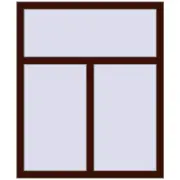 REHAU ARTEVO 1000x1200 mm BLACK_CHERRY two-sided