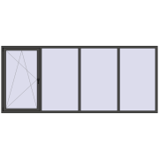 OPTIMUM REHAU EURO 70 3500x1500 mm BASALT_GREY two-sided