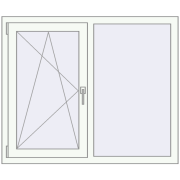 OPTIMUM REHAU EURO 70 1200x1000 mm RAL 9016 Traffic white two-sided OPTIMUM REHAU EURO 70 1200x1000 mm RAL 9016 Traffic white two-sided