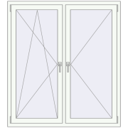 ENERGY-SAVING REHAU SYNEGO MD 1300x1500 mm RAL 9016 Traffic white two-sided ENERGY-SAVING REHAU SYNEGO MD 1300x1500 mm RAL 9016 Traffic white two-sided