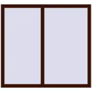 OPTIMUM REHAU EURO 70 1300x1200 mm BLACK_CHERRY two-sided