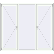 OPTIMUM REHAU EURO 70 2000x1800 mm RAL 9016 Traffic white two-sided