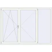 ENERGY-SAVING REHAU SYNEGO MD 2180x1580 mm RAL 9016 Traffic white two-sided