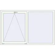 BASE REHAU EURO 60 1800x1150 mm RAL 9016 Traffic white two-sided