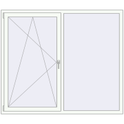 BASE REHAU EURO 60 1800x1500 mm RAL 9016 Traffic white two-sided
