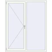 BASE REHAU EURO 60 1450x1800 mm RAL 9016 Traffic white two-sided