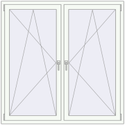 BASE REHAU EURO 60 1500x1500 mm RAL 9016 Traffic white two-sided