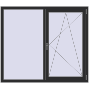 REHAU BRILLANT DESIGN 1500x1300 mm BLACK_STRUCTURAL two-sided
