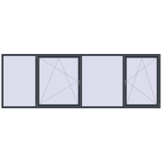 ENERGY-SAVING REHAU SYNEGO MD 4100x1400 mm ANTHRACITE_GREY_STRUKTURAL two-sided ENERGY-SAVING REHAU SYNEGO MD 4100x1400 mm ANTHRACITE_GREY_STRUKTURAL two-sided