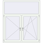 OPTIMUM REHAU EURO 70 1400x1600 mm RAL 9016 Traffic white two-sided OPTIMUM REHAU EURO 70 1400x1600 mm RAL 9016 Traffic white two-sided