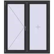 ENERGY-SAVING REHAU SYNEGO MD 1300x1500 mm ANTHRACITE_GREY_GLATT two-sided ENERGY-SAVING REHAU SYNEGO MD 1300x1500 mm ANTHRACITE_GREY_GLATT two-sided