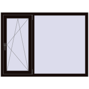 ENERGY-SAVING REHAU SYNEGO MD 1500x1100 mm BLACK_BROWN two-sided ENERGY-SAVING REHAU SYNEGO MD 1500x1100 mm BLACK_BROWN two-sided