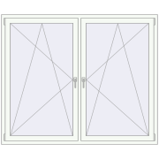 ENERGY-SAVING REHAU SYNEGO MD 1800x1500 mm RAL 9016 Traffic white two-sided ENERGY-SAVING REHAU SYNEGO MD 1800x1500 mm RAL 9016 Traffic white two-sided