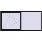 ENERGY-SAVING REHAU SYNEGO MD 2500x1200 mm BLACK_COOL_110L-2 two-sided