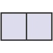 ENERGY-SAVING REHAU SYNEGO MD 2010x1100 mm BLACK_STRUCTURAL two-sided