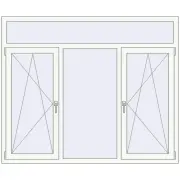 OPTIMUM REHAU EURO 70 1800x1500 mm RAL 9016 Traffic white two-sided