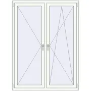 BASE REHAU EURO 60 1290x1730 mm RAL 9016 Traffic white two-sided